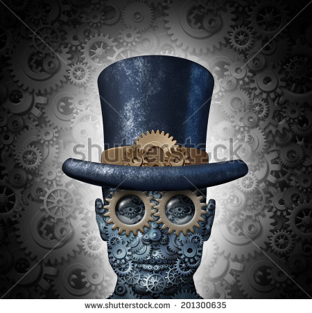 stock-photo-steampunk-science-fiction-concept-as-a-fantasy-mechanical-human-head-made-of-gears-and-cogs-wearing-201300635